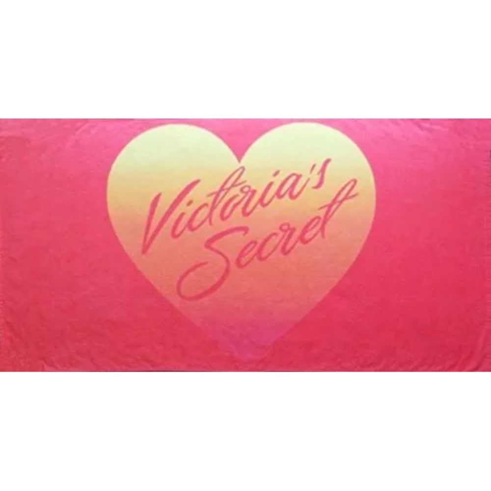 Victoria's Secret Beach Towel - Heart Graphic -